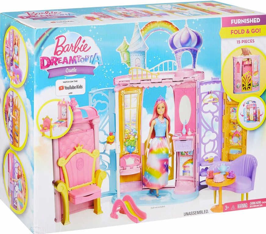MATTEL BRB Barbie Dreamtopia zámek duhový herní set s doplňky plast - obrázek 2