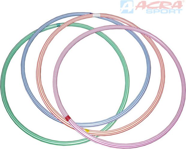 ACRA Obruč hula hop 60cm dětský fitness kruh 4 barvy - obrázek 1
