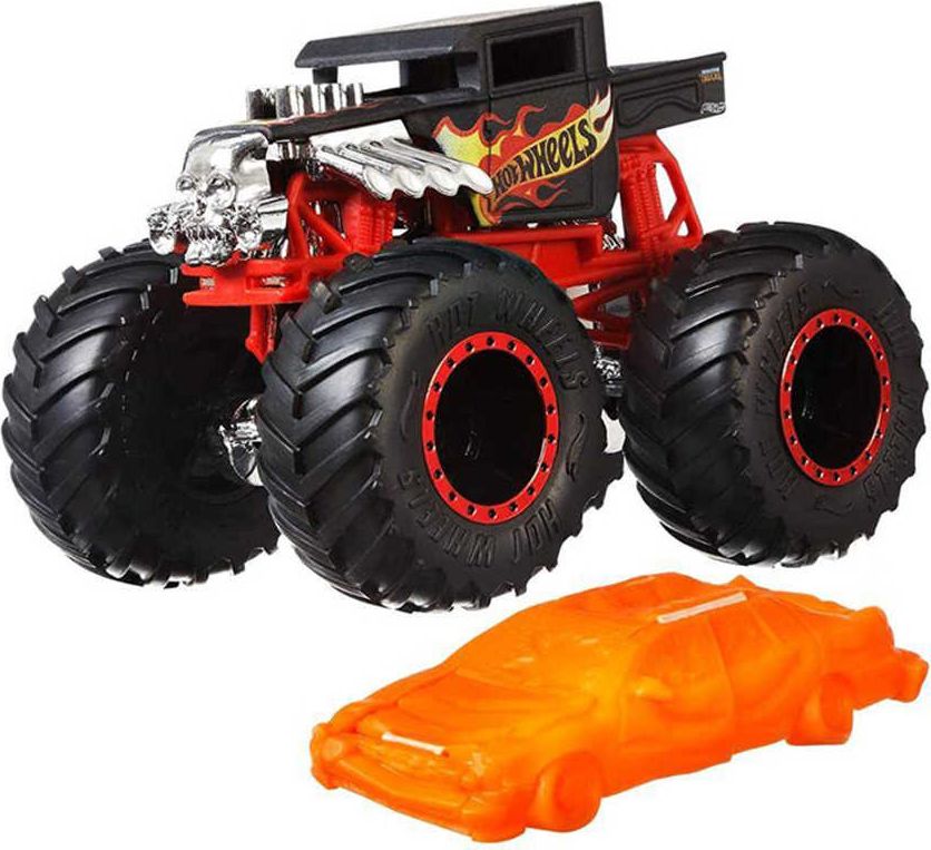 MATTEL HOT WHEELS Auto Monster Trucks Kaskadérské kousky set s vrakem kov - obrázek 8