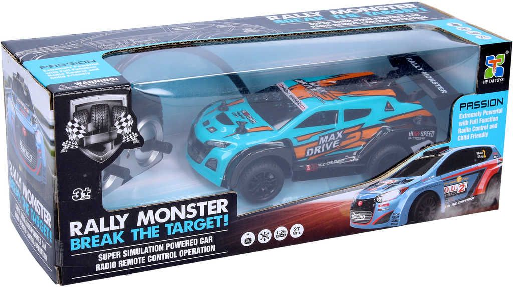 RC Auto Rally Monster na vysílačku 27MHz na baterie 1:26 terénní 2 barvy - obrázek 2