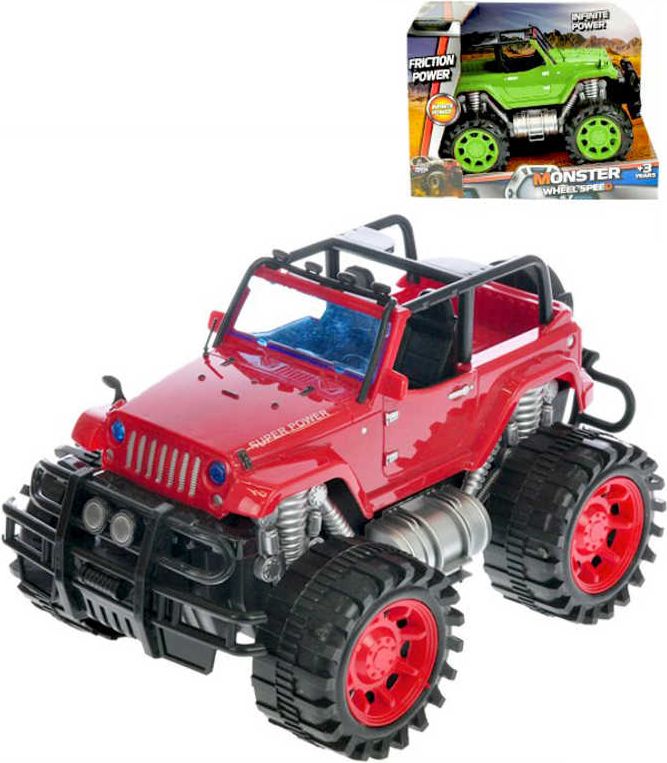 Auto terénní 26cm off-road na setrvačník velká kola různé barvy - obrázek 1