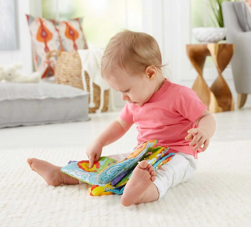 FISHER PRICE Baby Knížka měkká se zvířátky s aktivitami pro miminko - obrázek 4