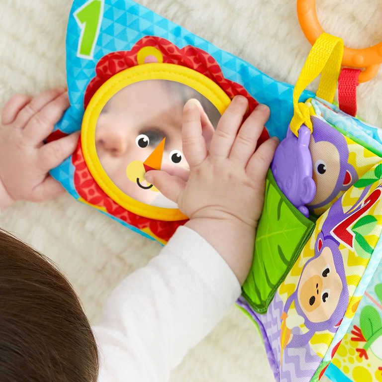 FISHER PRICE Baby Knížka měkká se zvířátky s aktivitami pro miminko - obrázek 5