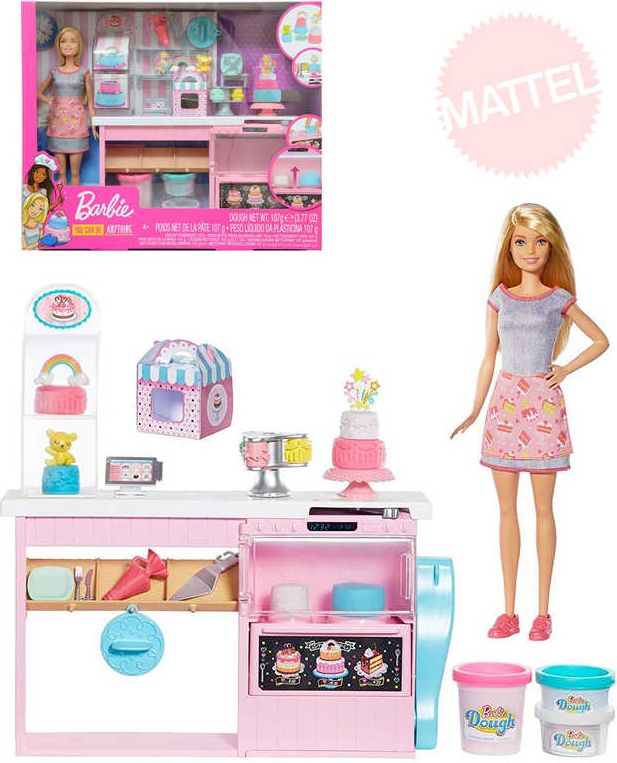 MATTEL BRB Cukrářství kreativní set panenka Barbie s modelínou a doplňky - obrázek 1