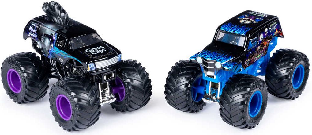 SPIN MASTER Auta teréní Monster Jam set 2ks velká kola 1:64 různé druhy kov - obrázek 3