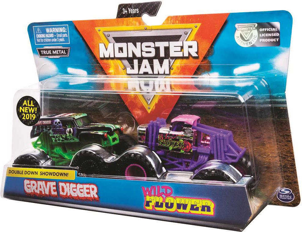 SPIN MASTER Auta teréní Monster Jam set 2ks velká kola 1:64 různé druhy kov - obrázek 4