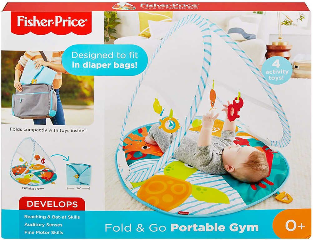 FISHER PRICE Baby dečka hrací se zvířátky cestovní do tašky pro miminko - obrázek 2