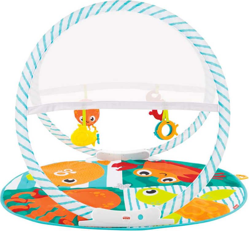 FISHER PRICE Baby dečka hrací se zvířátky cestovní do tašky pro miminko - obrázek 4