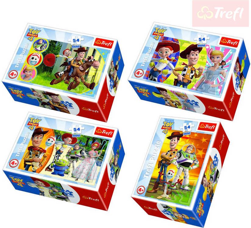 TREFL PUZZLE Mini skládačka Toy story 4 set 54 dílků v krabici 4 druhy - obrázek 1