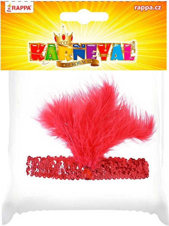 KARNEVAL Čelenka s peřím 2 barvy dospělá *KARNEVALOVÝ DOPLNĚK* - obrázek 2
