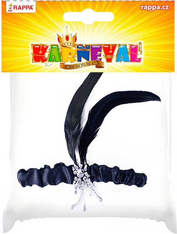 KARNEVAL Čelenka s peřím černá dospělá *KARNEVALOVÝ DOPLNĚK* - obrázek 2