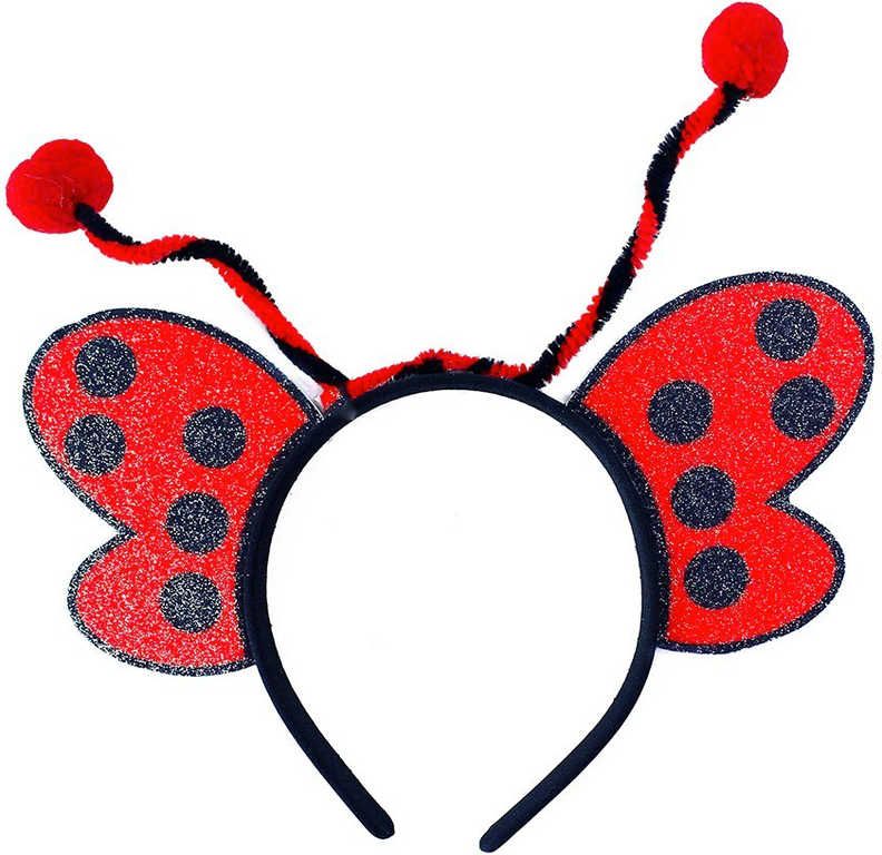 KARNEVAL Čelenka s tykadly beruška *KARNEVALOVÝ DOPLNĚK* - obrázek 1