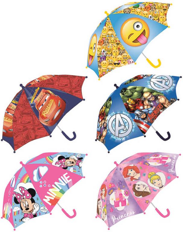 Deštník dětský Disney / emotikony 65x55cm různé motivy - obrázek 1