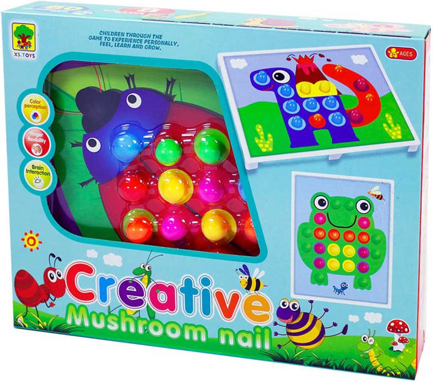 Mozaika hříbečková s velkými hříbky 80ks kreativní set se šablonami - obrázek 2