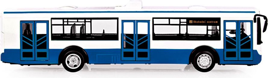 Autobus MHD 28cm česky hlásí zastávky funkční dveře na baterie Světlo Zvuk CZ - obrázek 3