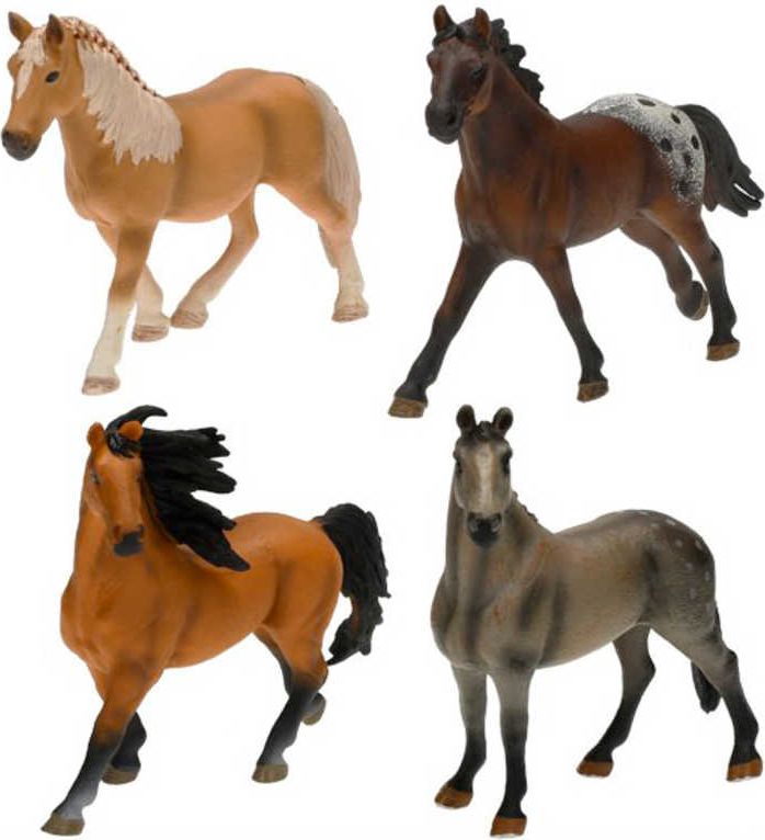 Kůň plastová figurka 14cm různé druhy v sáčku - obrázek 1