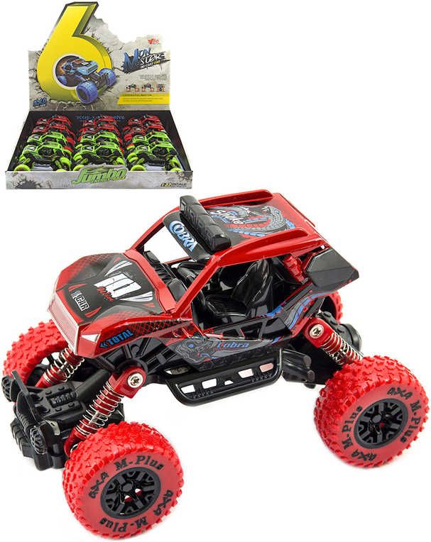 Auto monster terénní na pružinách 14cm velká kola PB různé barvy - obrázek 1