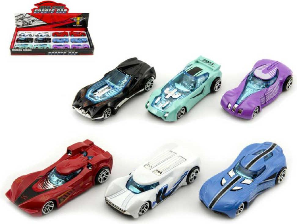 Auto osobní 8cm kovový model volný chod různé druhy - obrázek 1