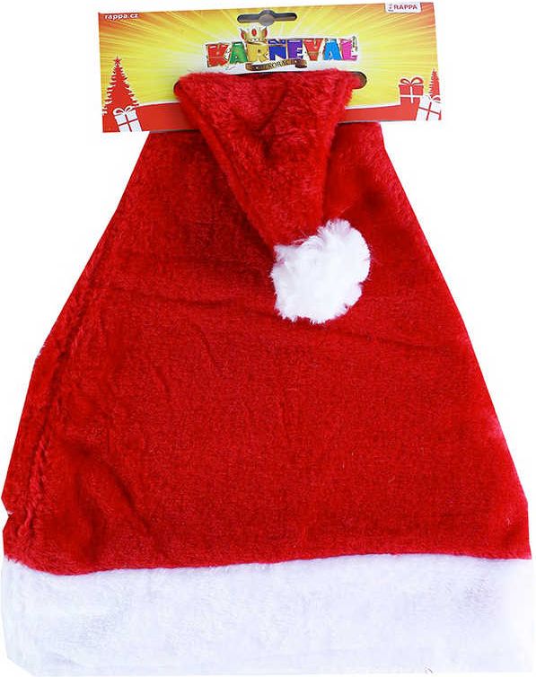 KARNEVAL Čepice vánoční plyšová 45cm Mikuláš *KARNEVALOVÝ DOPLNĚK* - obrázek 1