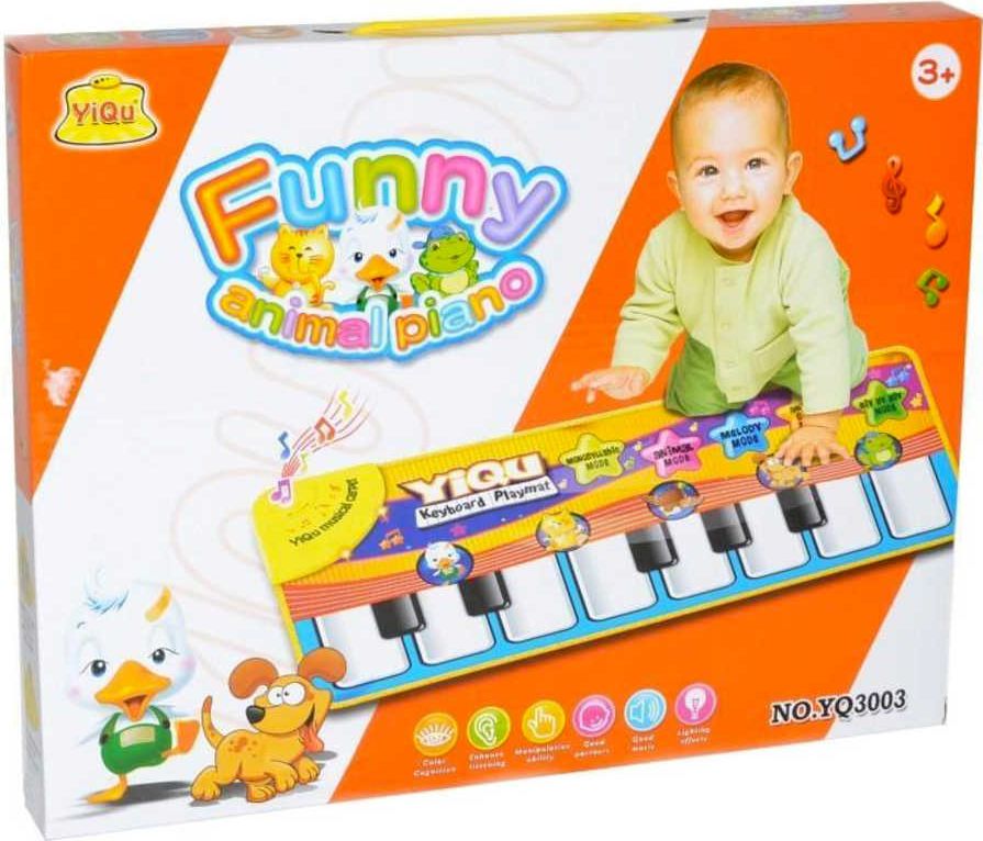 Baby pianko podlahové 73cm interaktivní dečka se zvířátky na baterie Zvuk - obrázek 2