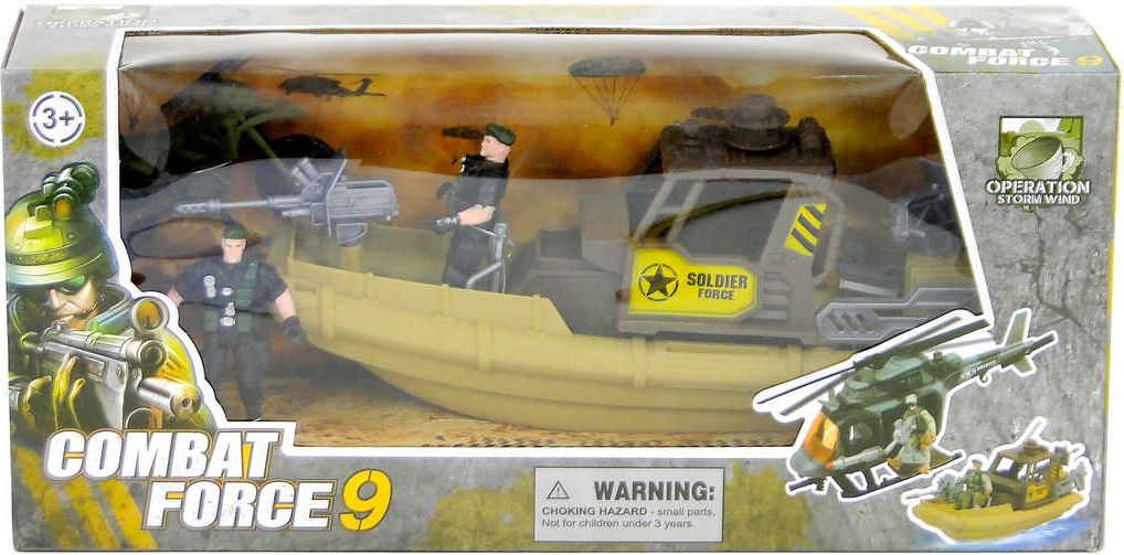 Zásahové komando army set vojenský motorový člun se 2 figurkami - obrázek 1