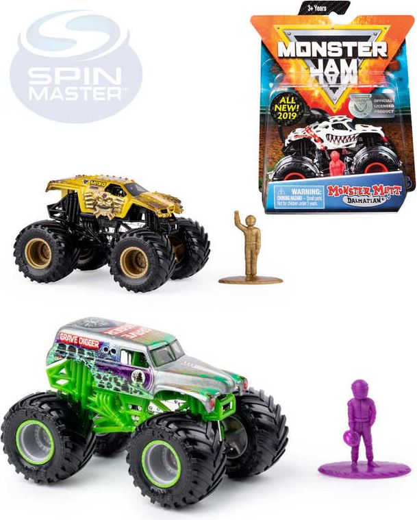 SPIN MASTER Auto terénní Monster Jam 1:64 off-road velká kola set s jezdcem kov - obrázek 1