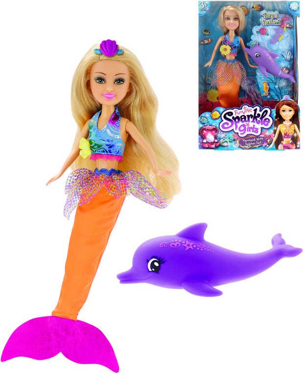 Sparkle Girlz Mořská víla set panenka s delfínem a doplňky - obrázek 1