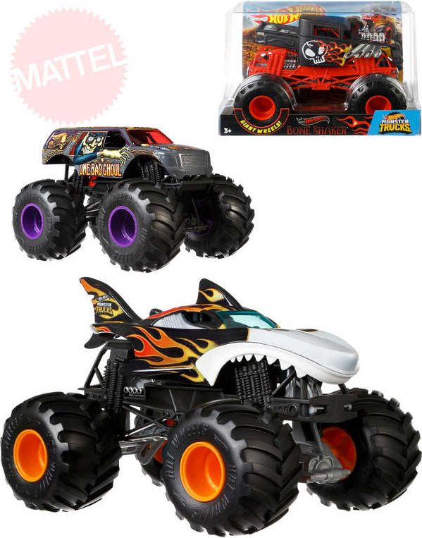 MATTEL HOT WHEELS Auto kovové Monster Trucks 1:24 velká kola různé druhy - obrázek 1