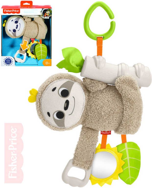 FISHER PRICE Baby lenochod s aktivitami na kočárek pro miminko plyš - obrázek 1