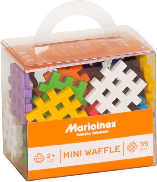 MARIOINEX Baby Mini Wafle stavebnice mřížka měkké ohebné dílky 35ks - obrázek 2