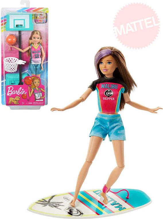 MATTEL BRB Panenka Barbie Sisters Sports Doll sportování set s doplňky 2 druhy - obrázek 1