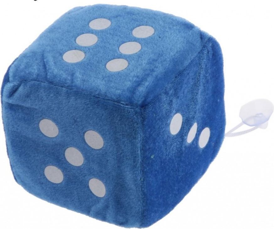 Plyšové kostky do auta 4 cm - obrázek 1