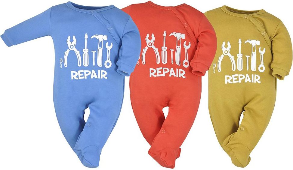 KOALA | Koala Repair | Kojenecký bavlněný overal Koala Repair oldgold | Dle obrázku | 56 (0-3m) - obrázek 14