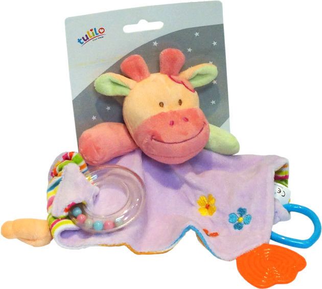 PLYŠ Baby dečka zvířátko 25cm muchláček s chrastítkem a kousátkem různé druhy - obrázek 3