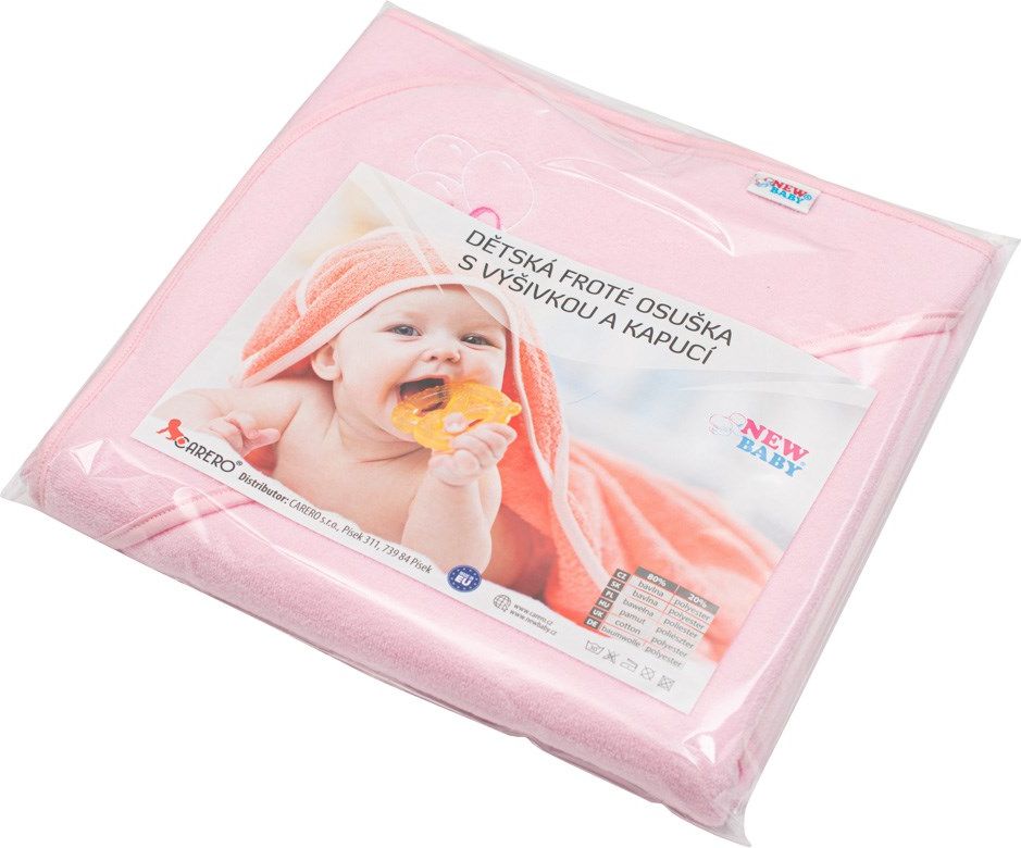 NEW BABY | Nezařazeno | Dětská froté osuška s výšivkou a kapucí New Baby 100x100 bílá medvěd | Bílá | - obrázek 4