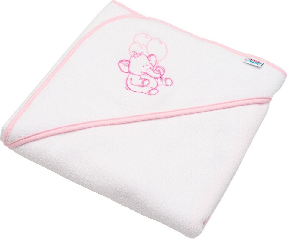 NEW BABY | Nezařazeno | Dětská froté osuška s výšivkou a kapucí New Baby 100x100 bílá medvěd | Bílá | - obrázek 5
