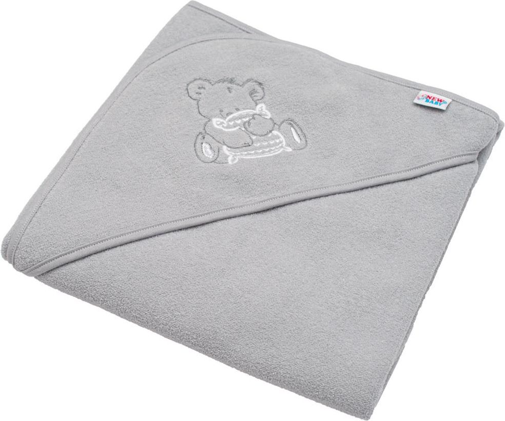 NEW BABY | Nezařazeno | Dětská froté osuška s výšivkou a kapucí New Baby 100x100 bílá medvěd | Bílá | - obrázek 13