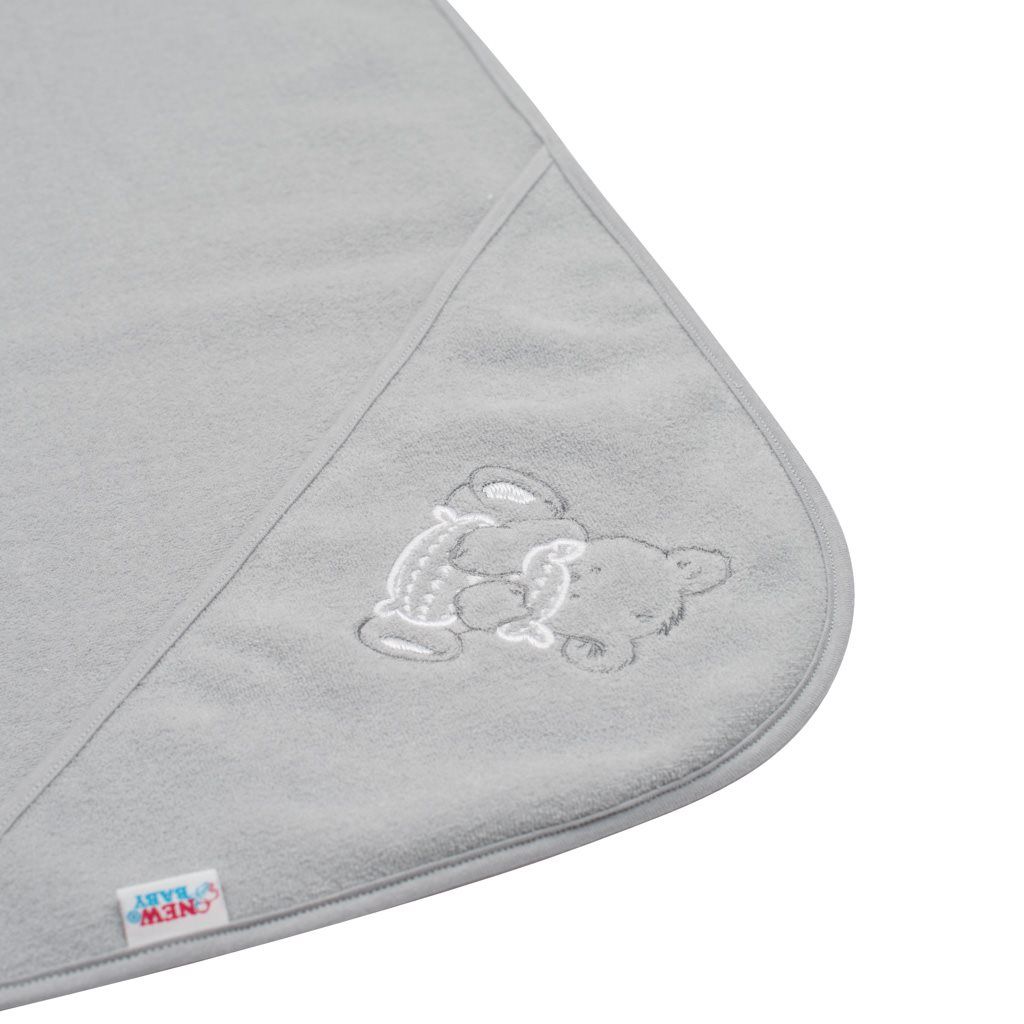 NEW BABY | Nezařazeno | Dětská froté osuška s výšivkou a kapucí New Baby 100x100 bílá medvěd | Bílá | - obrázek 14