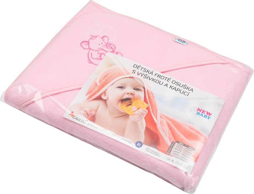 NEW BABY | Nezařazeno | Dětská froté osuška s výšivkou a kapucí New Baby 100x100 bílá medvěd | Bílá | - obrázek 23