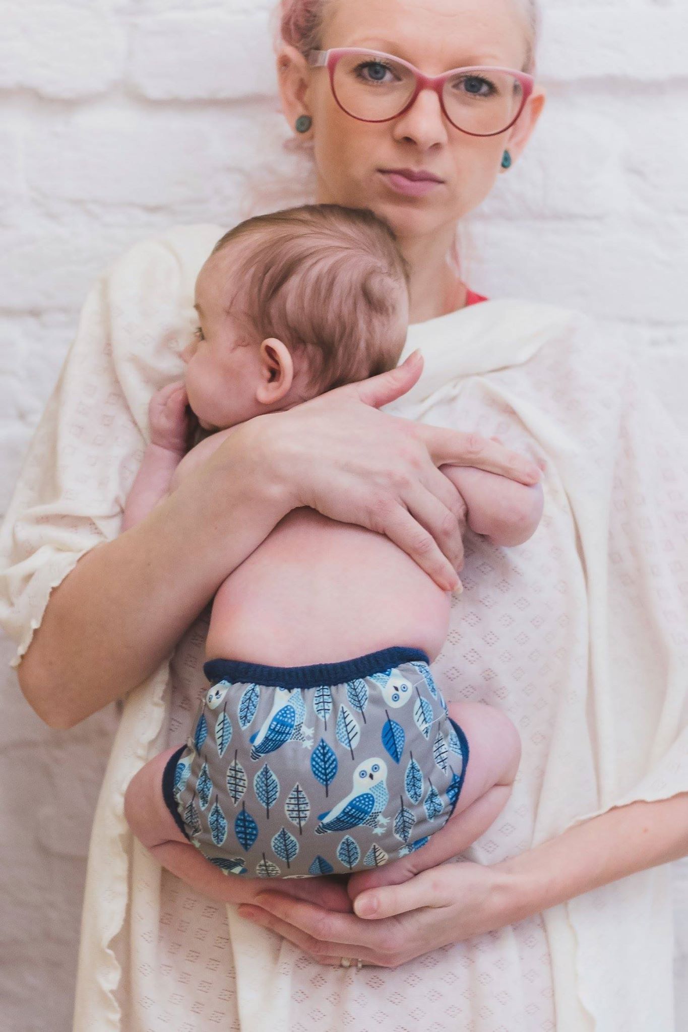 Breberky Svrchní kalhotky MINI XS bez křidélek - Letní osvěžení SZ , sv.růžové patentky + sv.růžová gumička - obrázek 5