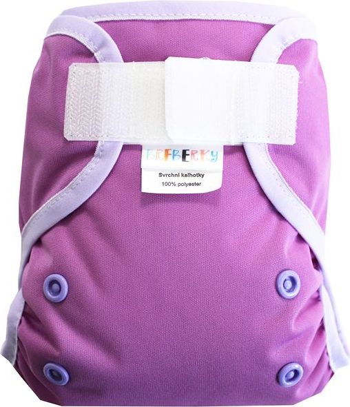 Breberky Svrchní kalhotky MINI XS bez křidélek - Fialové SZ , fialové patentky + sv. fialová gumička - obrázek 1