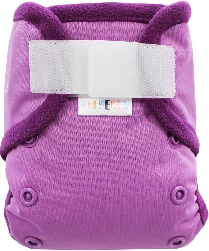 Breberky Svrchní kalhotky MINI XS bez křidélek - Fialové SZ , fialové patentky + fialové lemování - obrázek 1