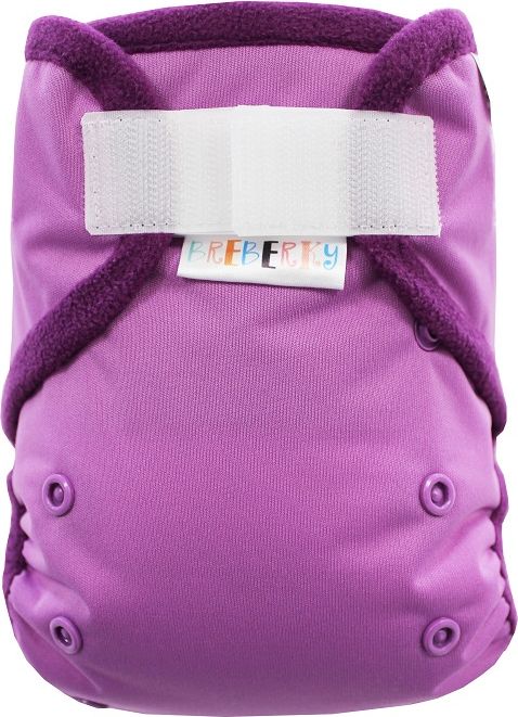 Breberky Svrchní kalhotky XL bez křidélek - Fialové SZ , fialové patentky + fialové lemování - obrázek 1