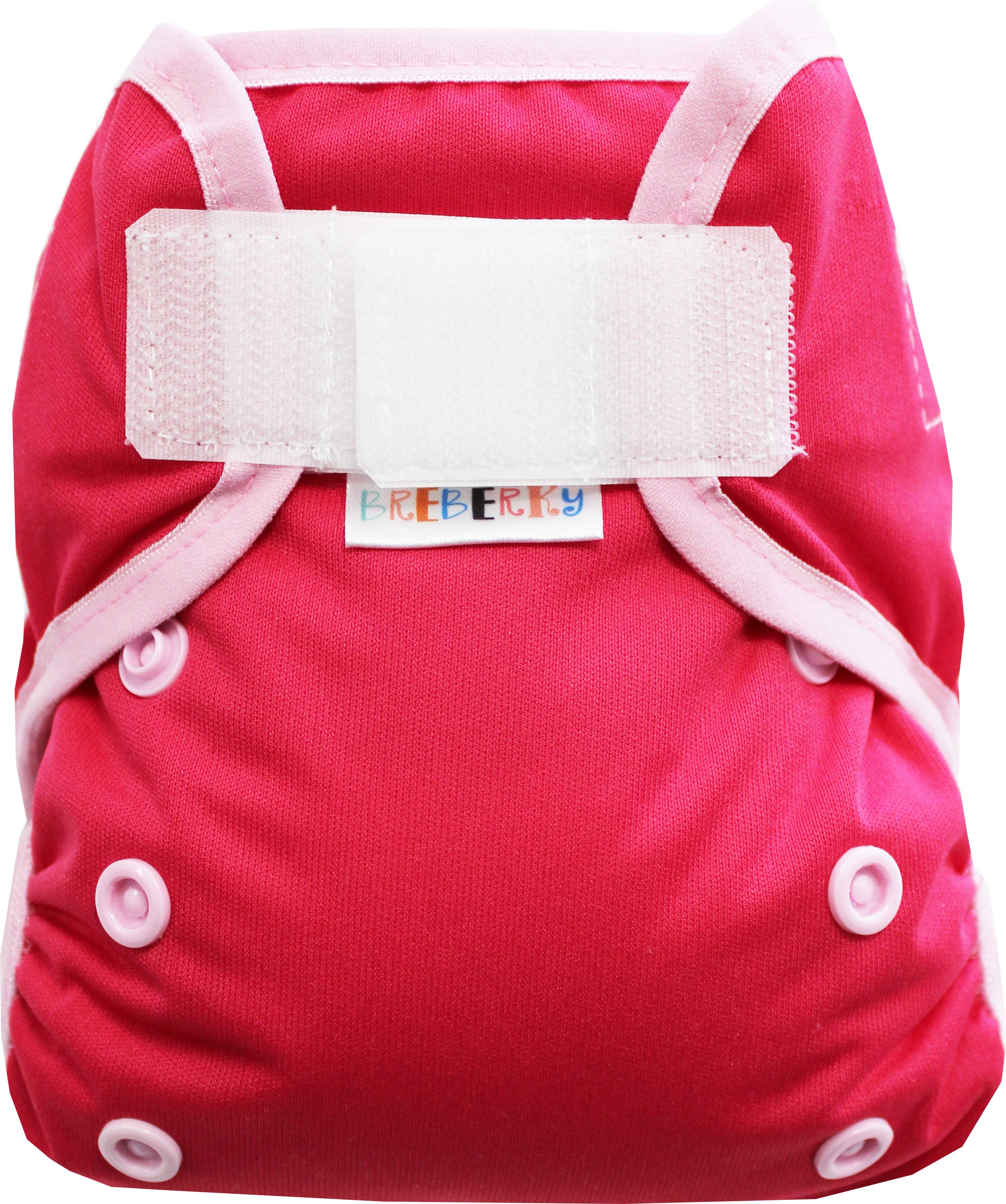 Breberky Svrchní kalhotky MINI XS bez křidélek - Růžové SZ , sv.růžové patentky + sv.růžová gumička - obrázek 1