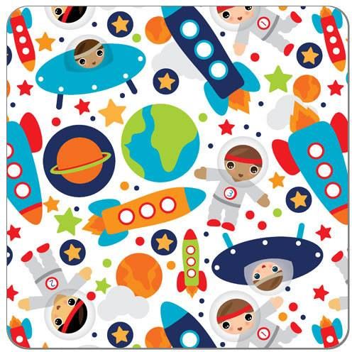 Breberky Svrchní kalhotky - Astronaut PAT (model 19), tyrkysové patentky + tyrkysové lemování - obrázek 2