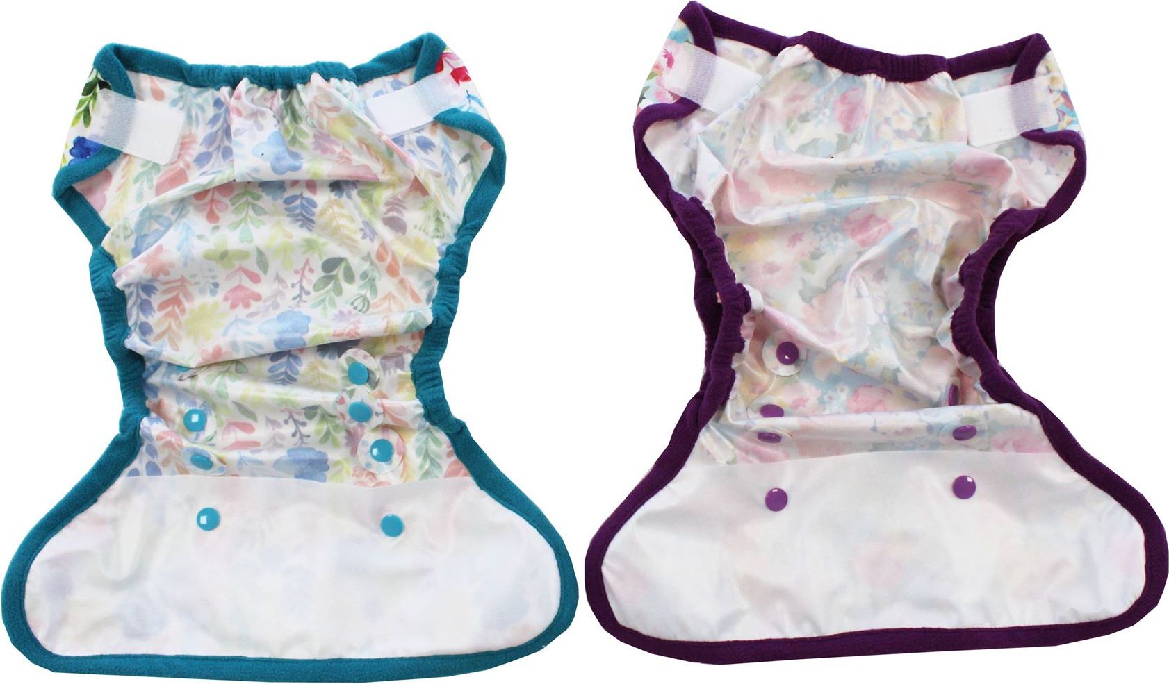 Breberky Svrchní kalhotky bez křidélek - Motýlí kaleidoskop PAT (model 19), fialové patentky + fialové lemování - obrázek 14