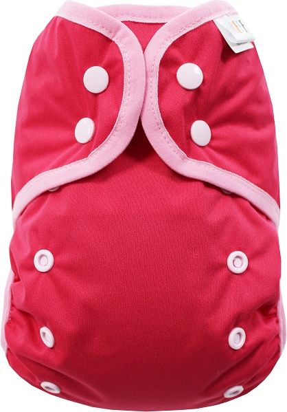 Breberky Svrchní kalhotky bez křidélek - Růžové PAT, sv.růžové patentky + sv.růžová gumička (model 19) - obrázek 1