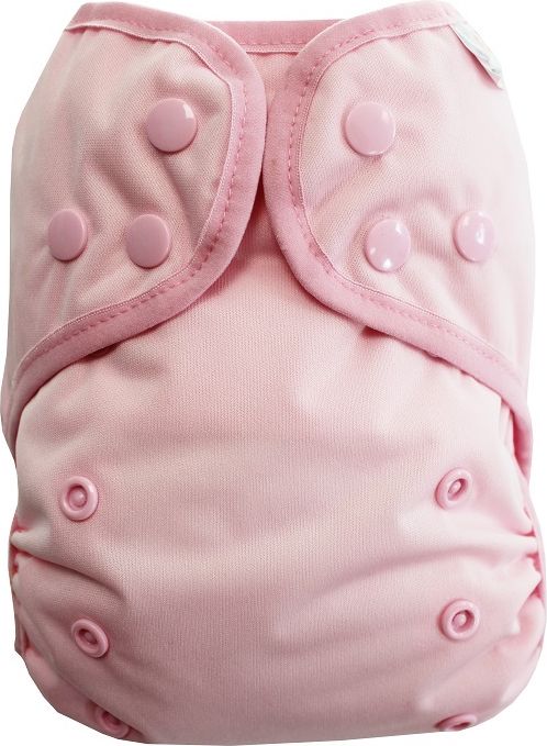Breberky Svrchní kalhotky bez křidélek - Světle růžové PAT, sv.růžové patentky + sv.růžová gumička (model 19) - obrázek 1