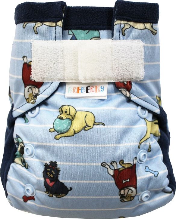 Breberky Kapsová plenka MINI - Psí svět SZ, sv.modré patentky + tm.modrý fleece - obrázek 1