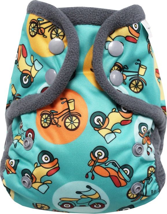 Breberky Svrchní kalhotky MINI - Po dvou kolech PAT, šedé patentky + šedé lemování - obrázek 1